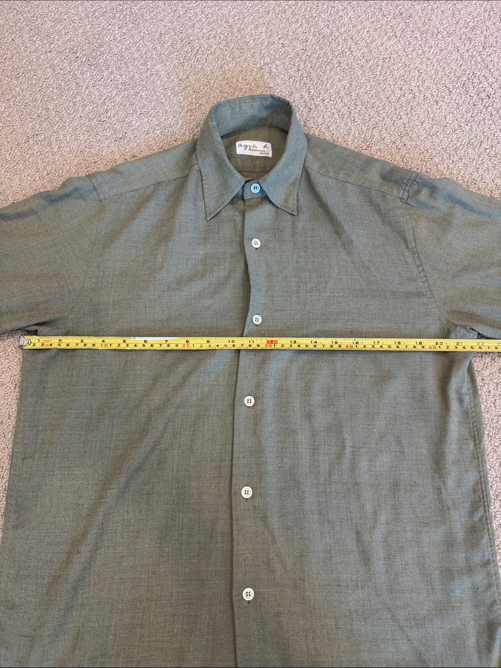 agnes b. Olive Green Long-Sleeve Dress Shirt - Picture 4 of 5